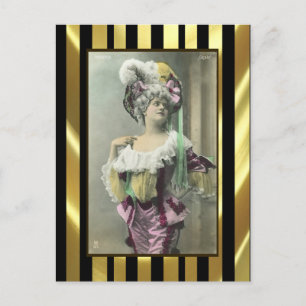 Carte Postale Show Girl Risque Danseuse Française