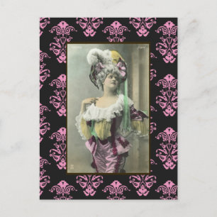 Carte Postale Show Girl Risque French Dancer