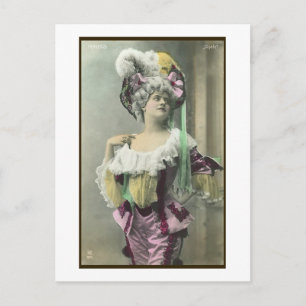 Carte Postale Show Girl Risque French Dancer