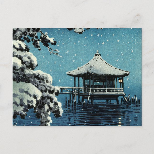 Carte Postale Showa Era, Winter by Tsuchiya Koitsu (Devant)