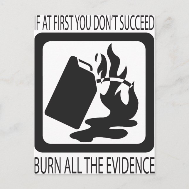 Carte Postale Si au début vous ne réussissez pas (Devant)