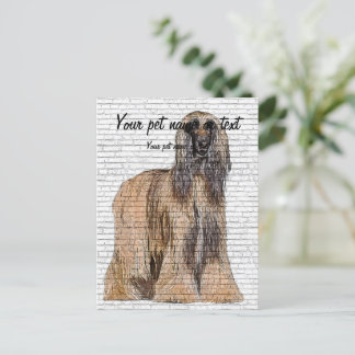 Carte Postale Si Beau chien de chien afghan