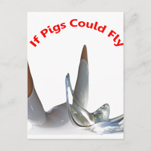 Carte Postale Si les porcs pouvaient voler