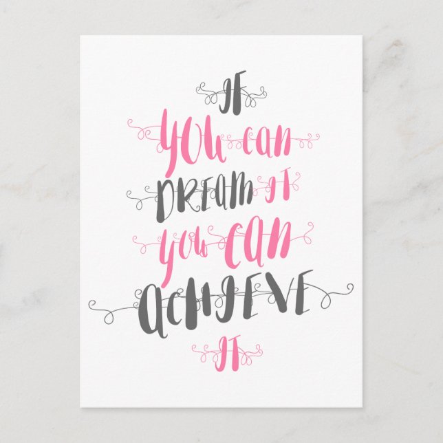 Carte Postale Si-tu-peux-rêver-il-tu-peux-le-réaliser-il (Devant)