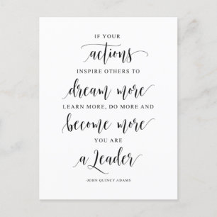 Carte Postale Si Vos Actions Inspirent Les Autres, John Quincy A