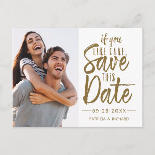Carte Postale Si Vous Aimez Gâteau Enregistrer Cette Date Photo