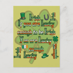 Carte Postale Si vous êtes assez chanceux pour être irlandais
