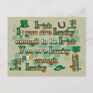 Carte Postale Si vous êtes assez chanceux pour être irlandais