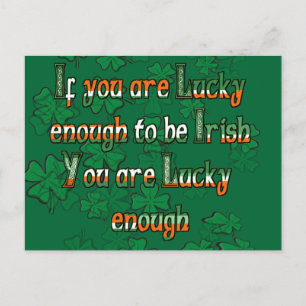 Carte Postale Si vous êtes assez chanceux pour être irlandais