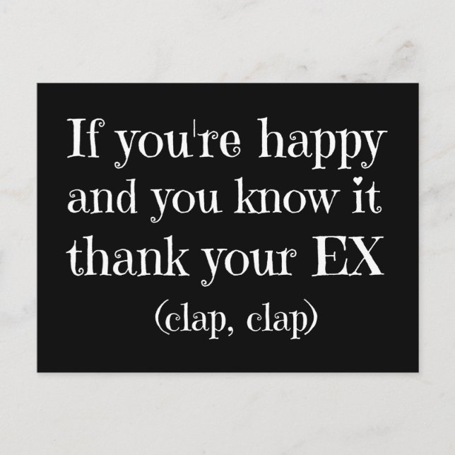 Carte Postale Si vous êtes heureux Citation drôle (Devant)