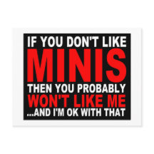 Si vous n'aimez pas Minis...Carte postale