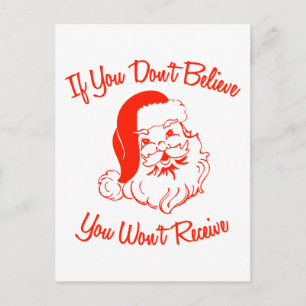 Carte Postale Si vous ne croyez pas, vous ne recevrez pas