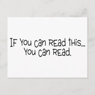 Carte Postale Si Vous Pouvez Lire Cela, Vous Pouvez Lire
