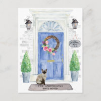 Carte Postale Siamese Chat Moving Faire-part