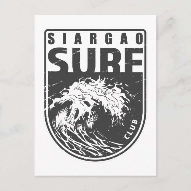Carte Postale Siargao Surf Club Philippines Emblem (Devant)