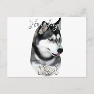 Carte Postale Sibérie Husky (noir) Papa 2