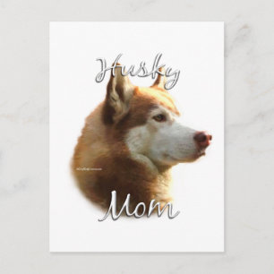 Carte Postale Sibérie Husky (rouge) Maman 2
