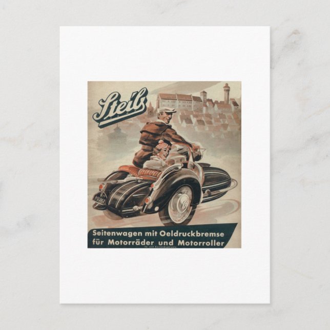 Carte Postale Sidecar (Devant)