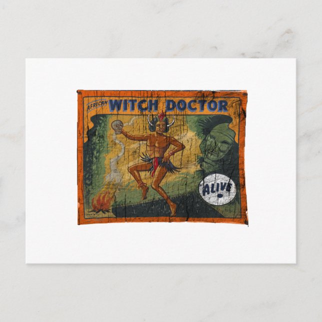 Carte Postale Sideshow Banner Witch Doctor (Devant)