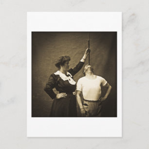 Carte Postale Sideshow Vintage de Swallower d'épée et de femme F