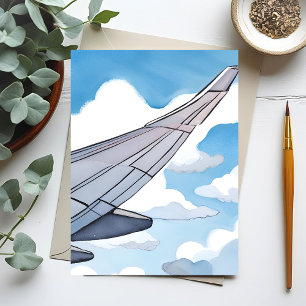 Carte Postale Siège de fenêtre   Voyage d'avion de l'aile Sky Wa