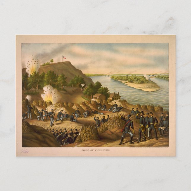 Carte Postale Siège de la guerre civile américaine à Vicksburg e (Devant)