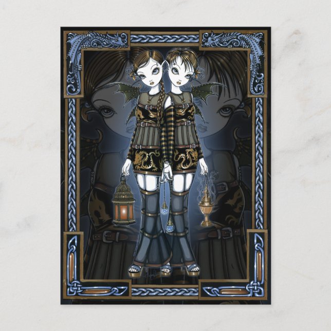 Carte postale Sienna & Celeste Gothique Dragon Twi (Devant)