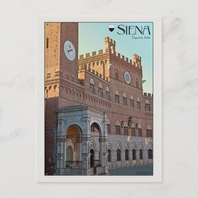 Carte Postale Sienne - Palazzo Pubblico (Devant)