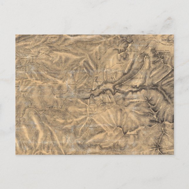 Carte Postale Sierra Nevada adjacente à la vallée de Yosemite (Devant)