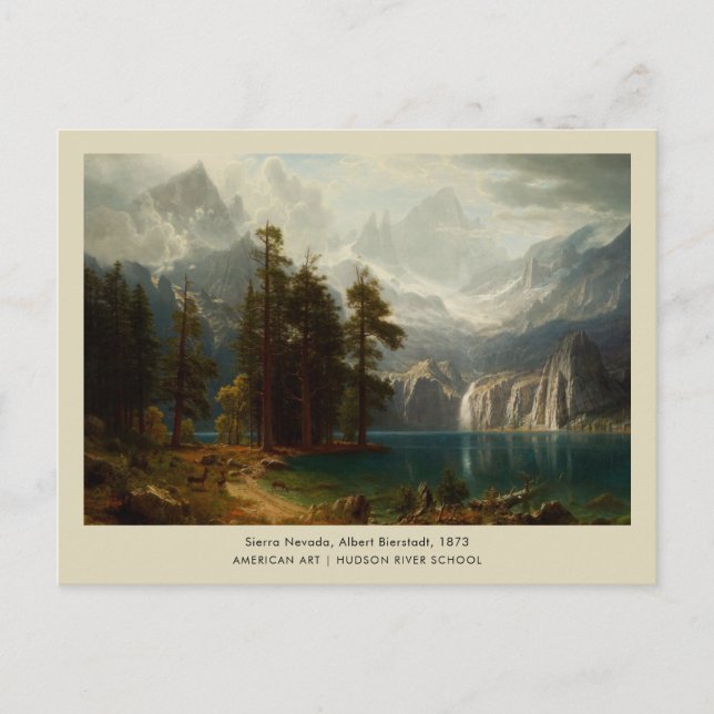 Carte Postale Sierra Nevada Albert Bierstadt Paysage Art (Devant)