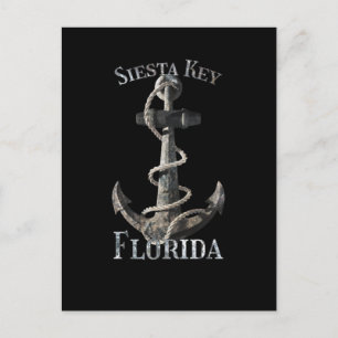 Carte Postale Siesta Key Floride Vacances Ancre Nautique Voile