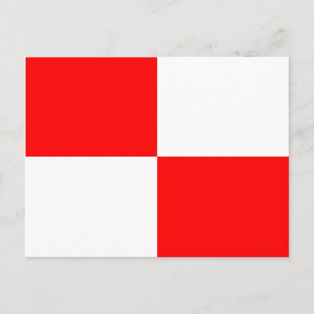 Carte Postale Signal Alphabet Nautique Signal U (Devant)