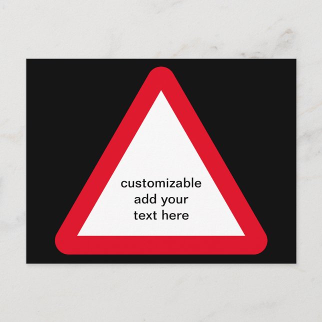 Carte Postale Signal d'attention personnalisable (Devant)