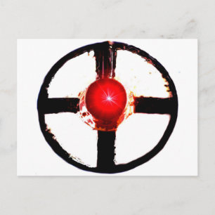 Carte Postale Signal de sangle de perruque de passage à niveau