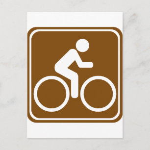 Carte Postale Signal routier de la piste cyclable
