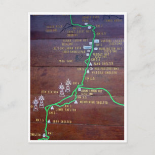 Carte Postale signalisation du sentier mt kinabalu