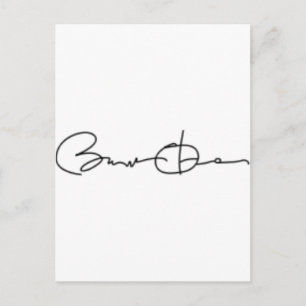 Carte Postale Signature Barack Obama