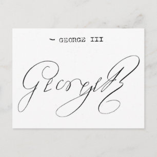 Carte Postale Signature du roi George III