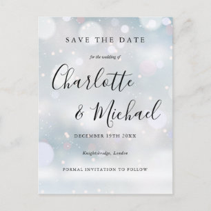 Carte Postale Signature Frost hiver Enregistrer la date