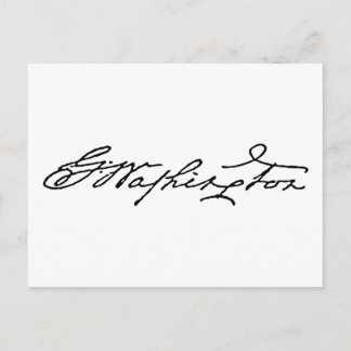 Carte Postale Signature George Washington