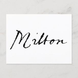 Carte Postale Signature John Milton