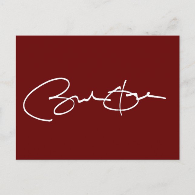 Carte Postale Signature Obama (Devant)