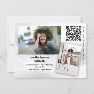 Carte postale signature QR Code Acteur Modèle Prom