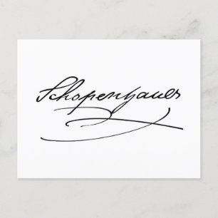 Carte Postale Signature Schopenhauer