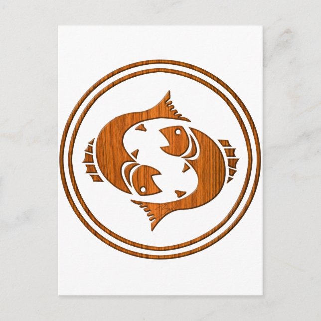 Carte Postale SIGNE D'Astrologie Poissons Zodiac (Devant)