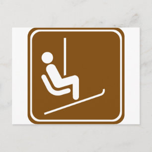 CARTE POSTALE SIGNE D'AUTOROUTE DE REMISE EN FORME DE SKI