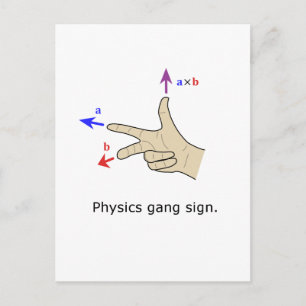 Carte Postale Signe de gang physique de la règle de droite