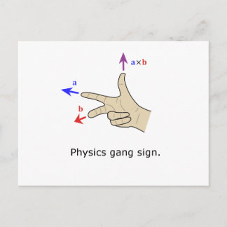 Carte Postale Signe de gang physique de la règle de droite
