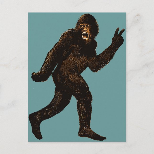 Carte Postale Signe de paix de Bigfoot (Devant)