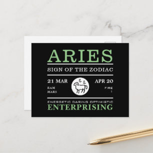 Carte Postale Signe du zodiaque Bélier, Astrologique
